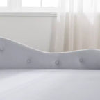 Chaise longue en velours avec rangement, oreiller et accents cloutés pour chambre - ModernLuxe