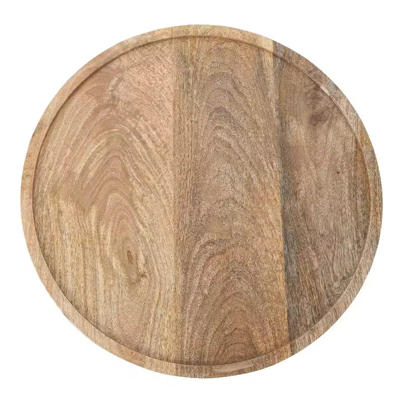 Table d'appoint ronde en métal Kate and Laurel Vale, 16x16x25, naturel et noir