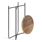 Table d'appoint ronde en métal Kate and Laurel Vale, 16x16x25, naturel et noir