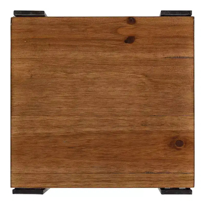 Table à thé carrée en bois Kate and Laurel Lintz, 12x12x30, marron