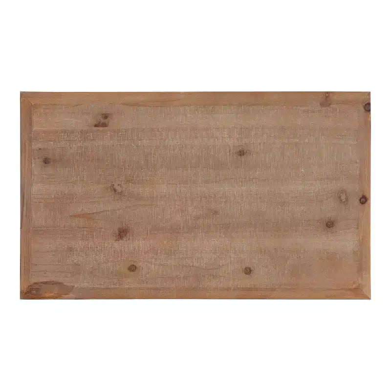 Table d'appoint rectangulaire en bois Kate and Laurel Wyldwood, 24x14x27,5, marron rustique et blanc