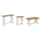 Table d'appoint rectangulaire en bois Kate and Laurel Wyldwood, 24x14x27,5, marron rustique et blanc