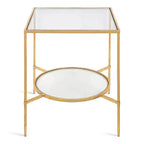 Table d'appoint carrée en métal Tulare Kate and Laurel, 18,25x18,25x23,25, or