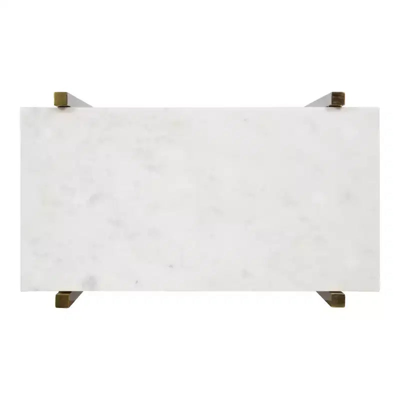 Table d'appoint rectangulaire en bois Kate and Laurel Abcott, 20x12x24, blanc et noyer