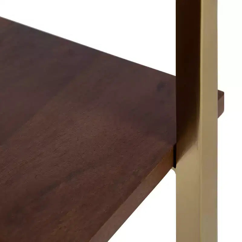 Table d'appoint rectangulaire en bois Kate and Laurel Abcott, 20x12x24, blanc et noyer