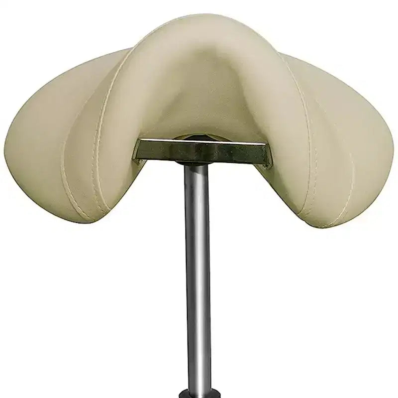 Tabouret de coupe PureSana Chromium Professional James pivotant à 360 degrés avec mécanisme de levage pneumatique réglable et roulettes, couleur sable