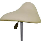 Tabouret de coupe PureSana Chromium Professional James pivotant à 360 degrés avec mécanisme de levage pneumatique réglable et roulettes, couleur sable