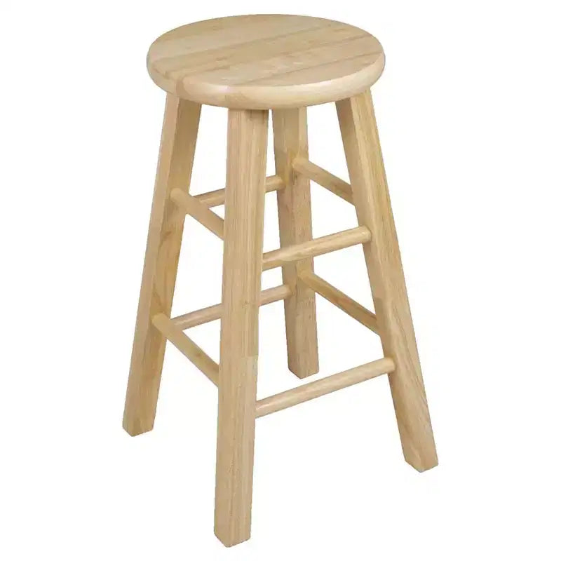 Tabourets de bar PJ Wood Classic Round Seat de 61 cm, naturels (lot de 10)