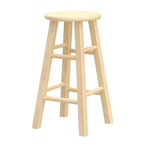 Tabourets de bar PJ Wood Classic Round Seat de 61 cm, naturels (lot de 10)