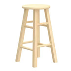 Tabourets de bar PJ Wood Classic Round Seat de 61 cm, naturels (lot de 10)