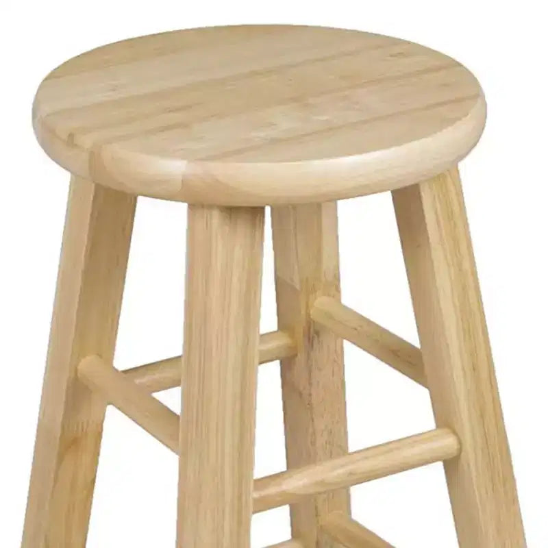 Tabourets de bar PJ Wood Classic Round Seat de 61 cm, naturels (lot de 10)
