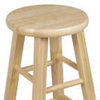 Tabourets de bar PJ Wood Classic Round Seat de 61 cm, naturels (lot de 10)