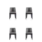 Lot de 4 Chaises de Salle à Manger Modernes en Similicuir Gansevoort - Manhattan Comfort