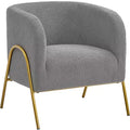 Yaheetech Contemporary Accent Armchair Boucle Barrel Accent Chair