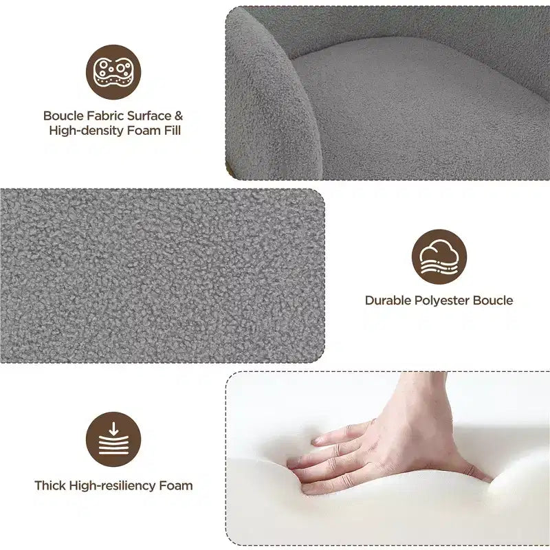 Fauteuil d'appoint contemporain Yaheetech en boucle, fauteuil club