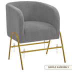 Fauteuil d'appoint contemporain Yaheetech en boucle, fauteuil club