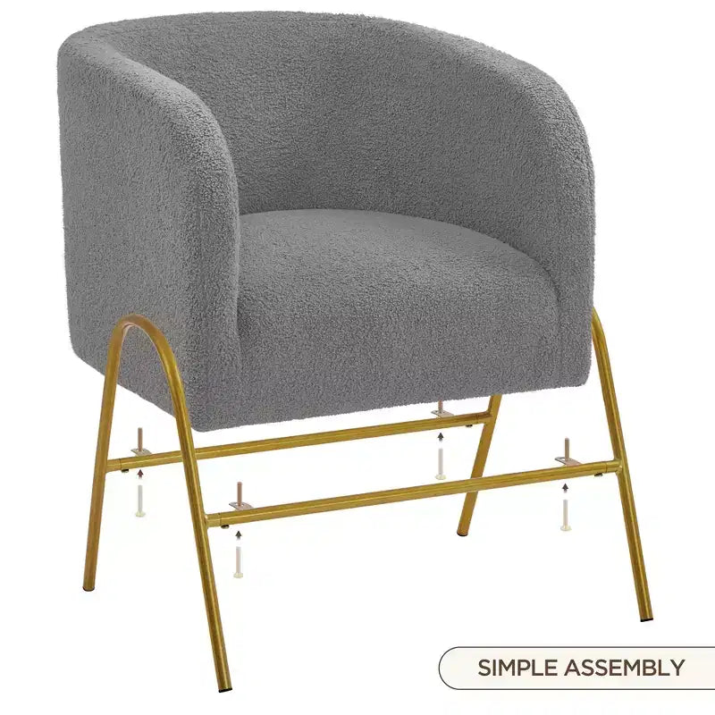 Fauteuil d'appoint contemporain Yaheetech en boucle, fauteuil club
