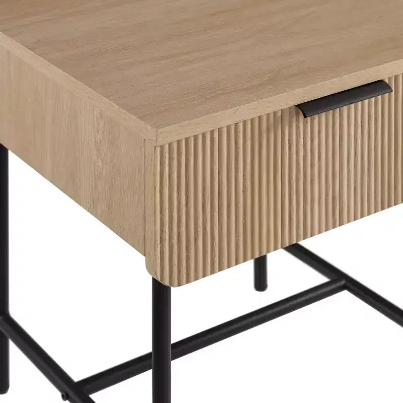 Table de chevet moderne 1 tiroir à cannelures - Saracina Home