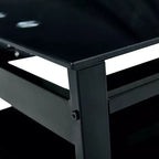 Table basse relevable en verre trempé, noire - ModernLuxe