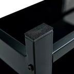 Table basse relevable en verre trempé, noire - ModernLuxe