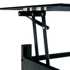 Table basse relevable en verre trempé, noire - ModernLuxe
