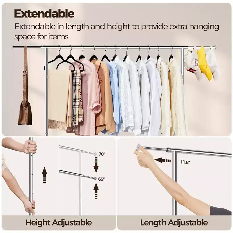 Yaheetech Portant à vêtements réglable