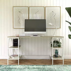 Bureau double piédestal Strafford RealRooms, chêne pâle