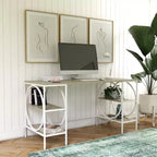 Bureau double piédestal Strafford RealRooms, chêne pâle