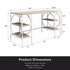 Bureau double piédestal Strafford RealRooms, chêne pâle