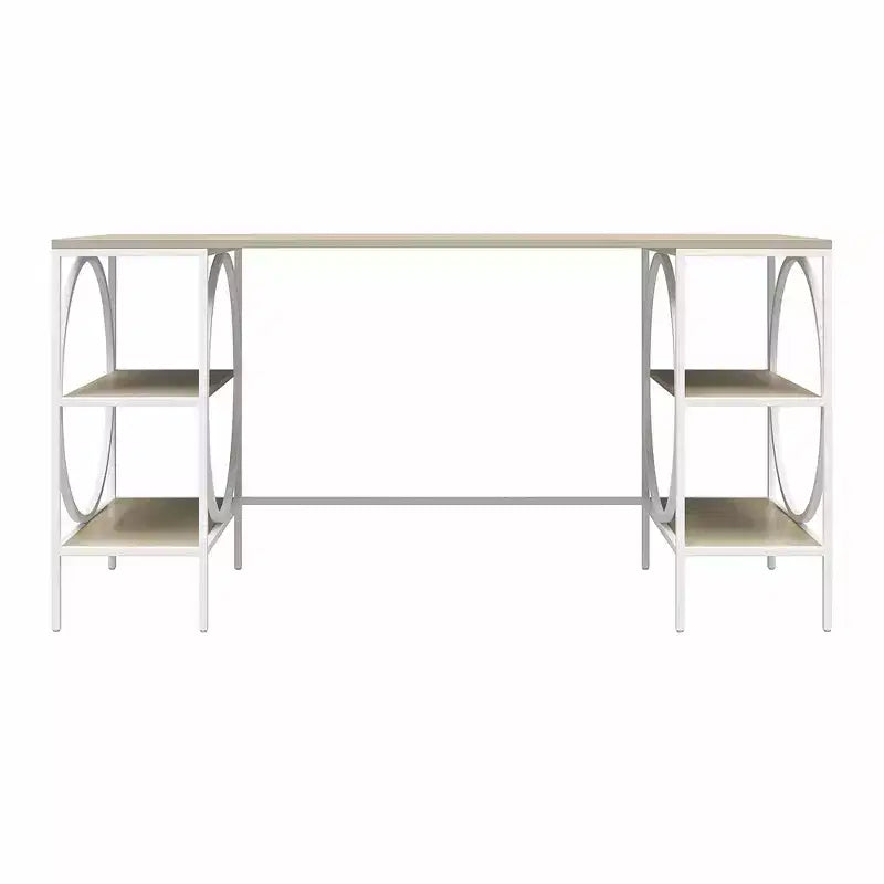Bureau double piédestal Strafford RealRooms, chêne pâle