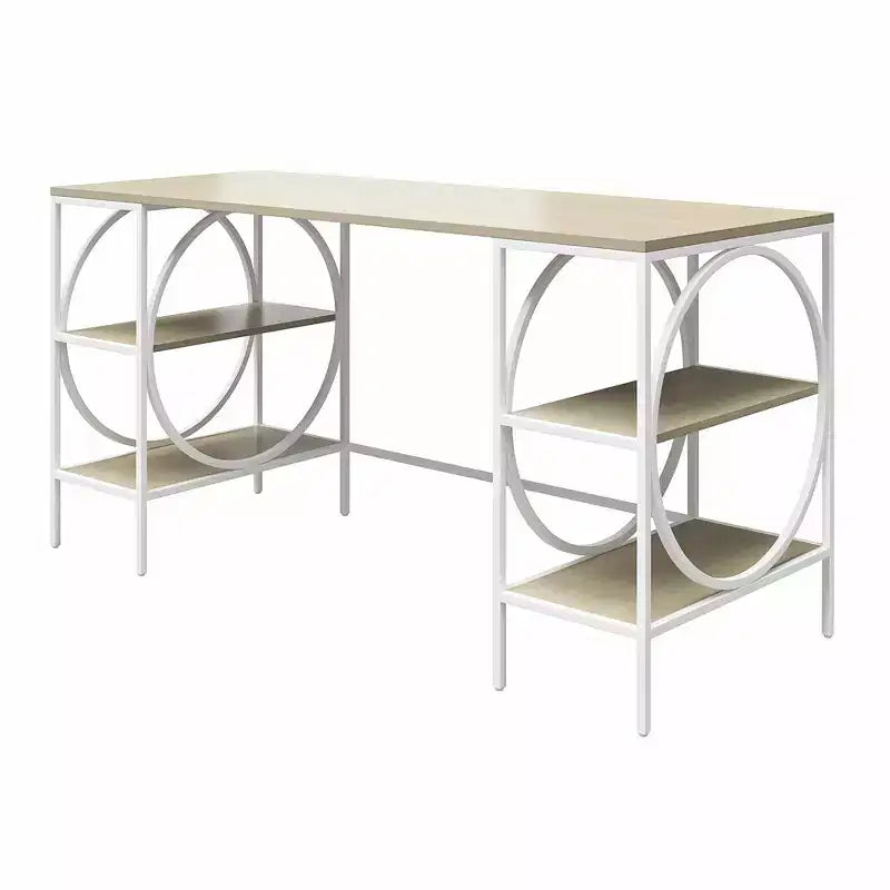 Bureau double piédestal Strafford RealRooms, chêne pâle