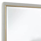 Noble Park Rodgers Miroir mural de courtoisie rectangulaire en verre biseauté moderne, cadre doré mat beige, 71 cm de large pour salle de bain, chambre, maison