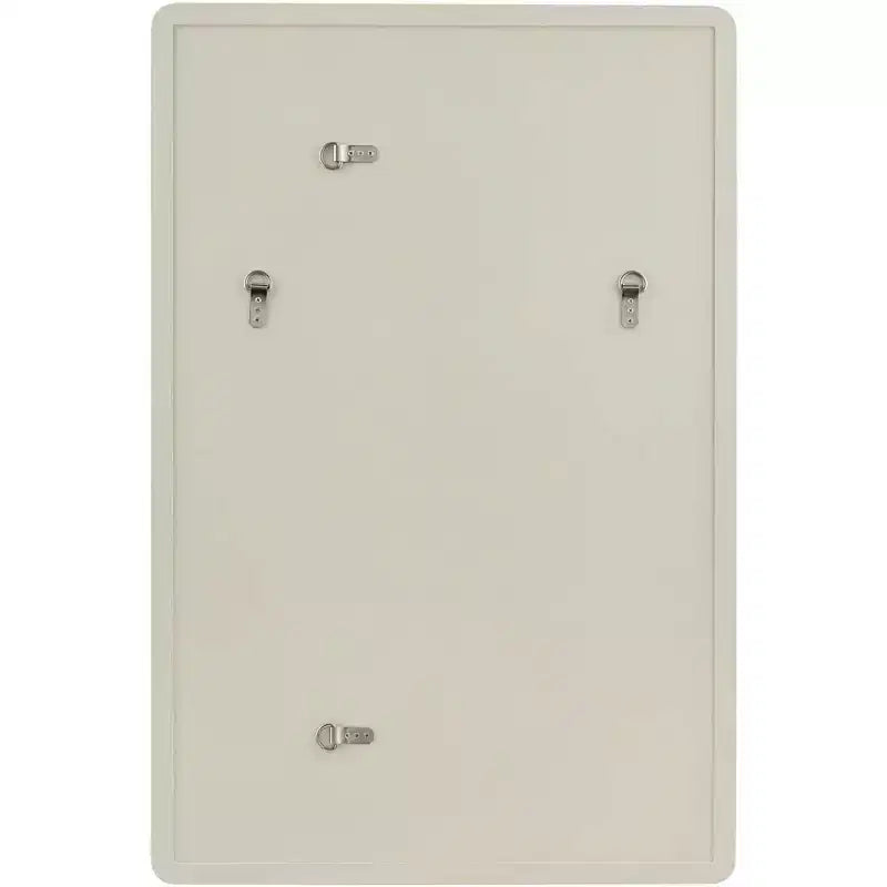 Noble Park Rodgers Miroir mural de courtoisie rectangulaire en verre biseauté moderne, cadre doré mat beige, 71 cm de large pour salle de bain, chambre, maison