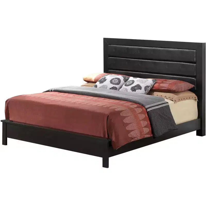 Lit rembourré Passion Furniture Burlington avec panneaux pleins