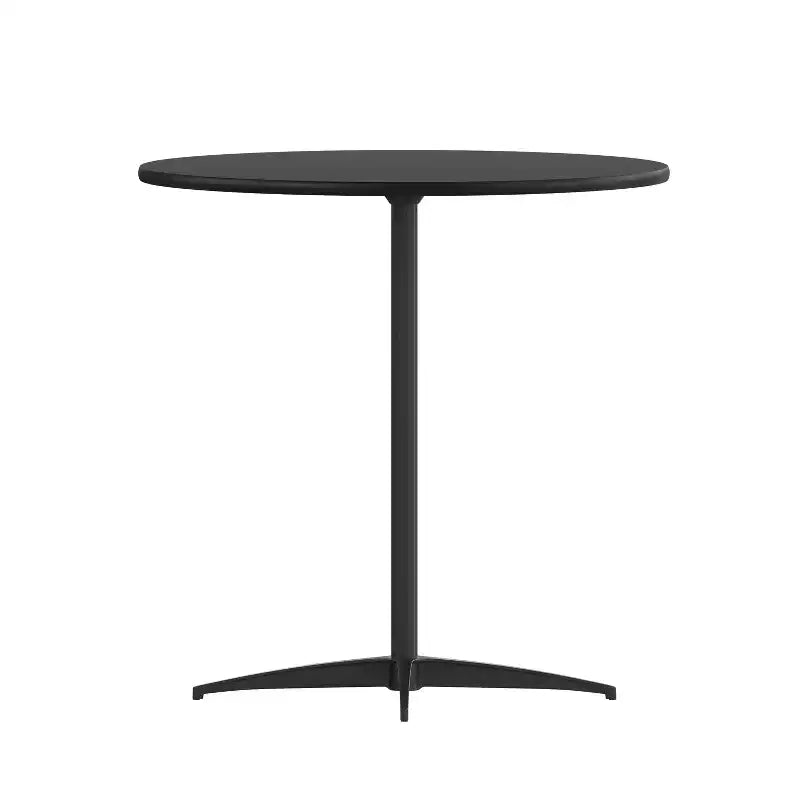 Table basse ronde en bois Emma et Oliver de 30 po avec colonnes de 30 et 42 po