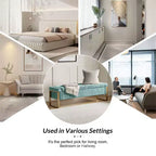Banc de rangement Octavio 55.3 avec dessus à charnière rembourré moderne et pieds en métal|ART OF LIVING DESIGNS