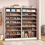 Meuble à chaussures autoportant en bois à 9 niveaux Lantine 70,8''