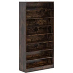 Meuble à chaussures autoportant en bois à 9 niveaux Lantine 70,8''