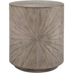 Uttermost Starshine 20 1/2W Warm Gray Stain Starburst Wood Side Table