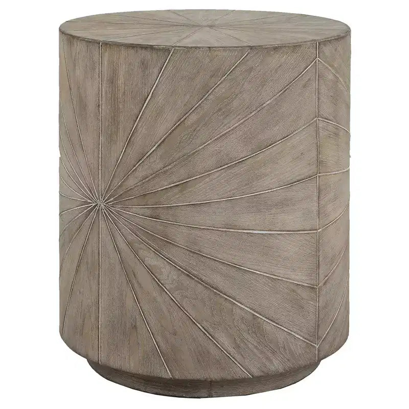 Table d'appoint en bois éclat d'étoile Uttermost Starshine 20 1/2 po, gris chaud