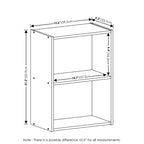 Furinno Étagère Ouverte Compacte à 2 Niveaux, Table d'Appoint de Canapé, Table de Chevet, Meuble de Rangement/Exposition, Utilisation Horizontale/Verticale, Rose/Blanc