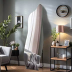 Miroir pleine longueur Dovelina LED Miroir rétroéclairé moderne sans cadre irrégulier grand miroir asymétrique - 24x63
