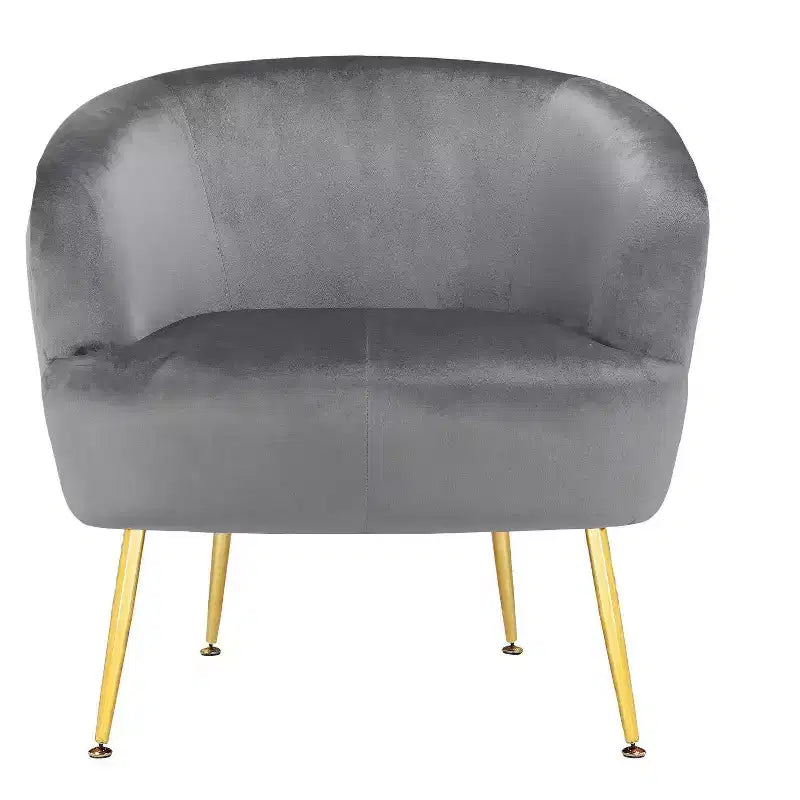 Ren Home Kara Accent Chair with Gold Legs