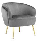 Fauteuil d'appoint Kara Ren Home avec pieds dorés