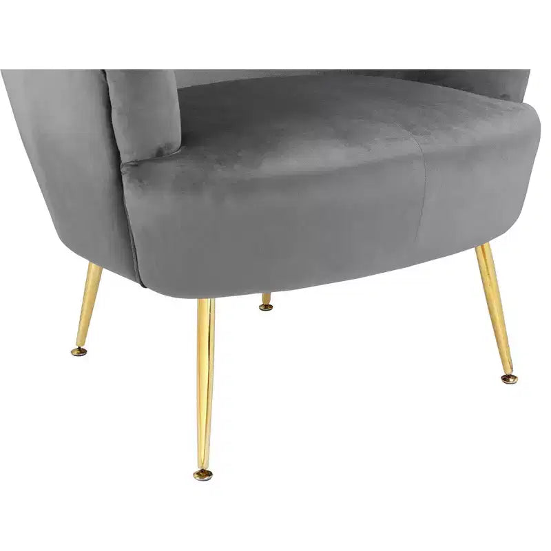 Fauteuil d'appoint Kara Ren Home avec pieds dorés