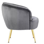 Fauteuil d'appoint Kara Ren Home avec pieds dorés