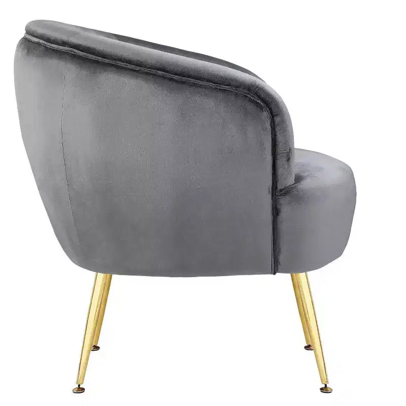 Fauteuil d'appoint Kara Ren Home avec pieds dorés