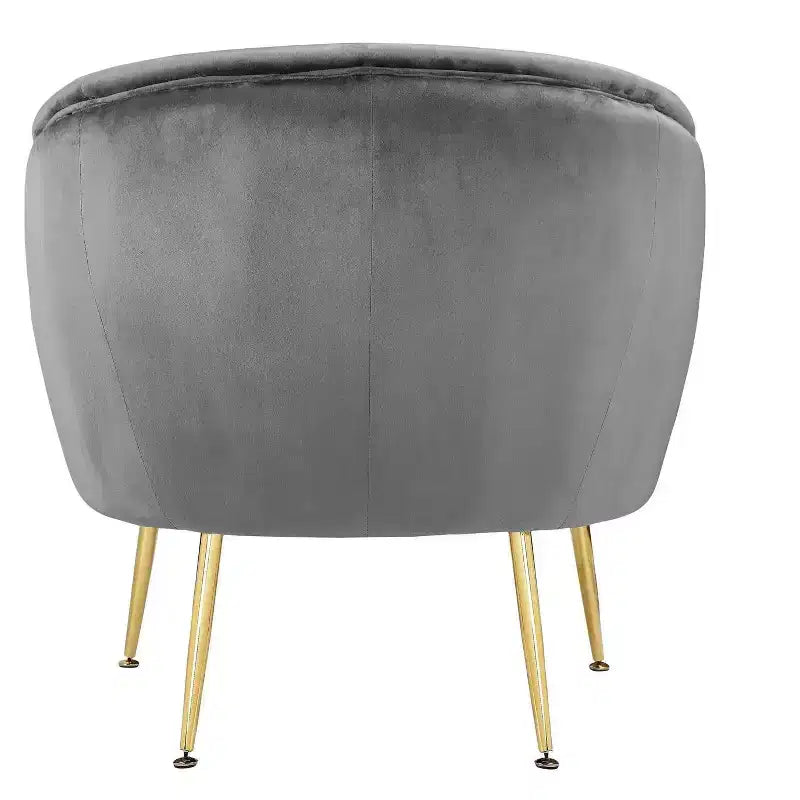 Fauteuil d'appoint Kara Ren Home avec pieds dorés