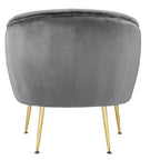 Fauteuil d'appoint Kara Ren Home avec pieds dorés