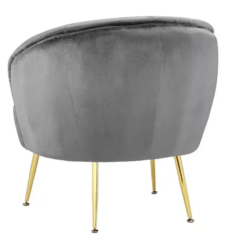 Fauteuil d'appoint Kara Ren Home avec pieds dorés
